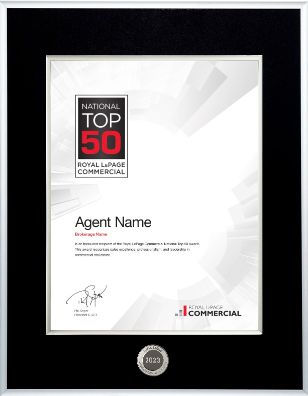 Royal LePage® Commercial™ National Top 50™ Award Royal LePage® Commercial™ National Top 50™ Award